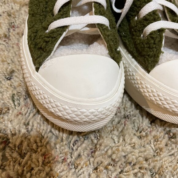 Converse Sherpa EVA Platform High Top Sneakers Dark Moss Bold Mandarin Y4.5/W6.5 - Picture 4 of 16